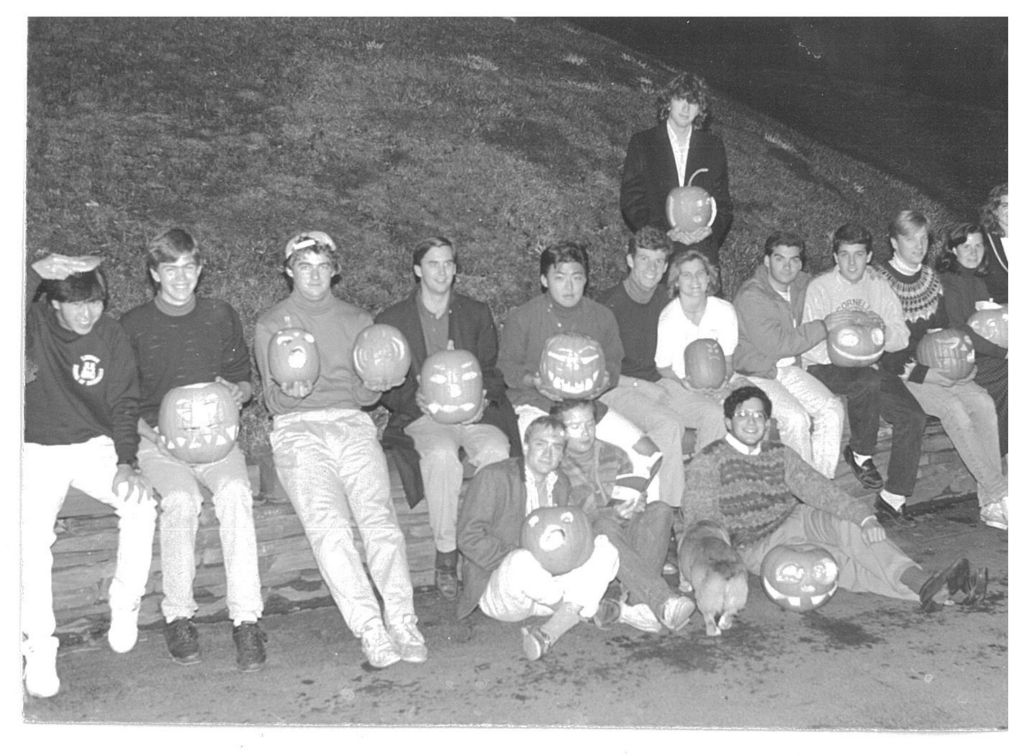 Halloween ’87 – Ken Heng ’88, Ed Kim ’89, Andrew Reed’90, Mark Fasciano ’90, Joe Dessi ’89, Dave Mangano ’89, Albert Joerger ’89, Karl David ’89, Ian McMillian ’89, David Sweet ‘88